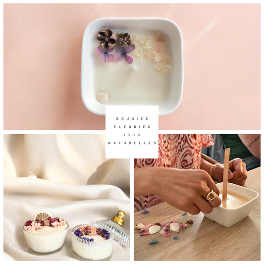 Bougies fleuries 100% naturelles : l'artisanat et la cire de soja bio pour une décoration écoresponsable