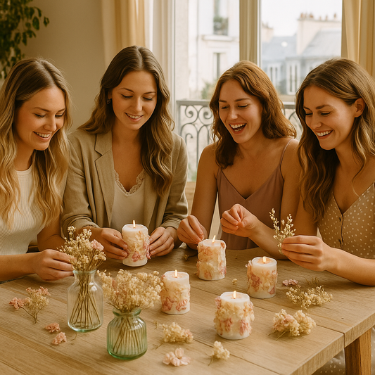 Entre cire et pétales : le teambuilding créatif qui fait fleurir la bonne humeur au bureau 🌸🕯️