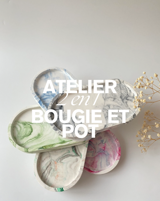 Atelier 2-en-1 Jesmonite + Bougie :